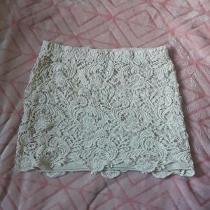 Fun, lace mini skirt